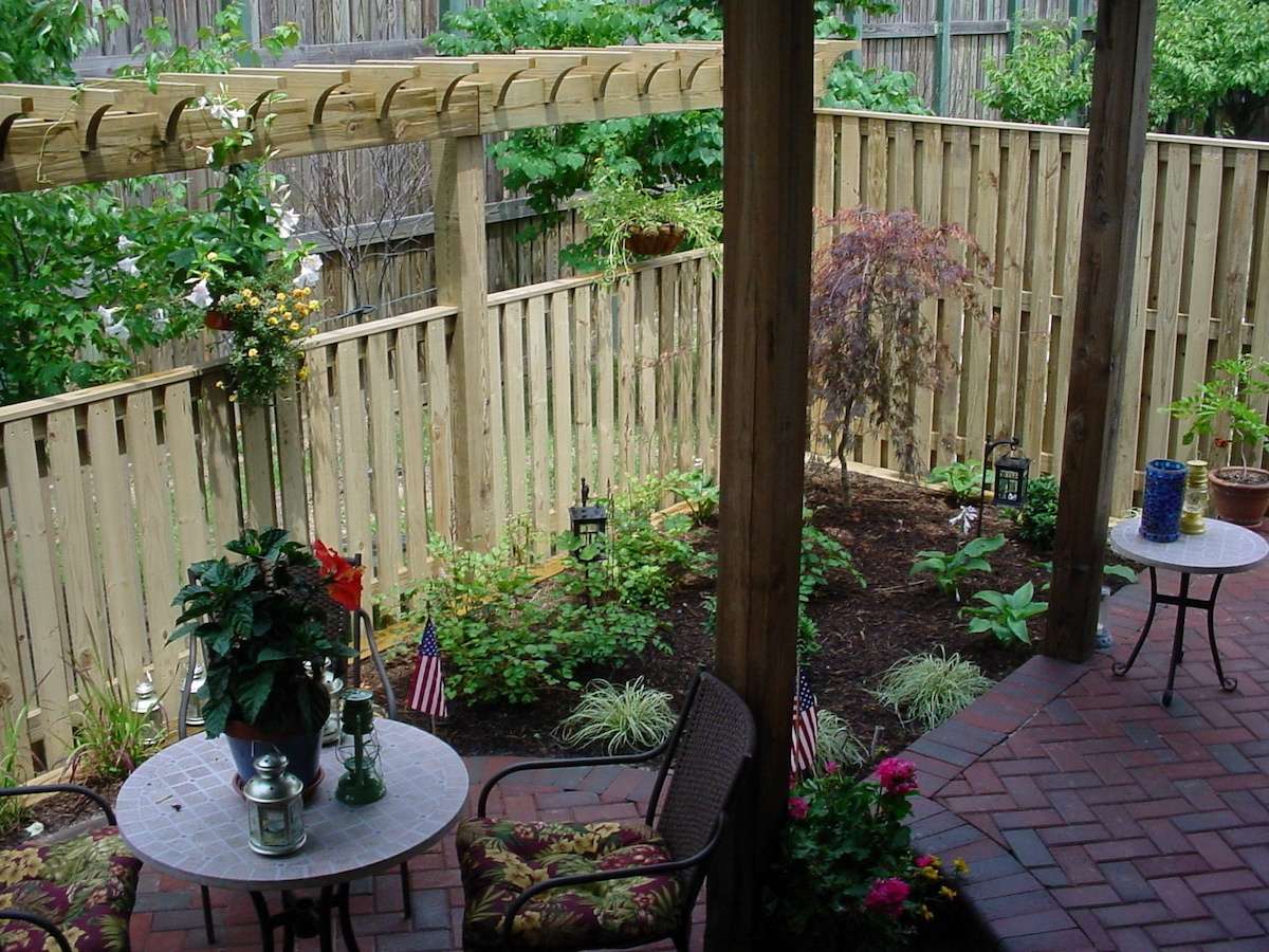 backyard patio privacy fence