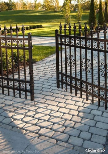 permeable paver walkway - techo bloc