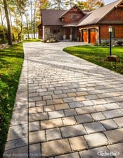 permeable paver driveway - techo bloc