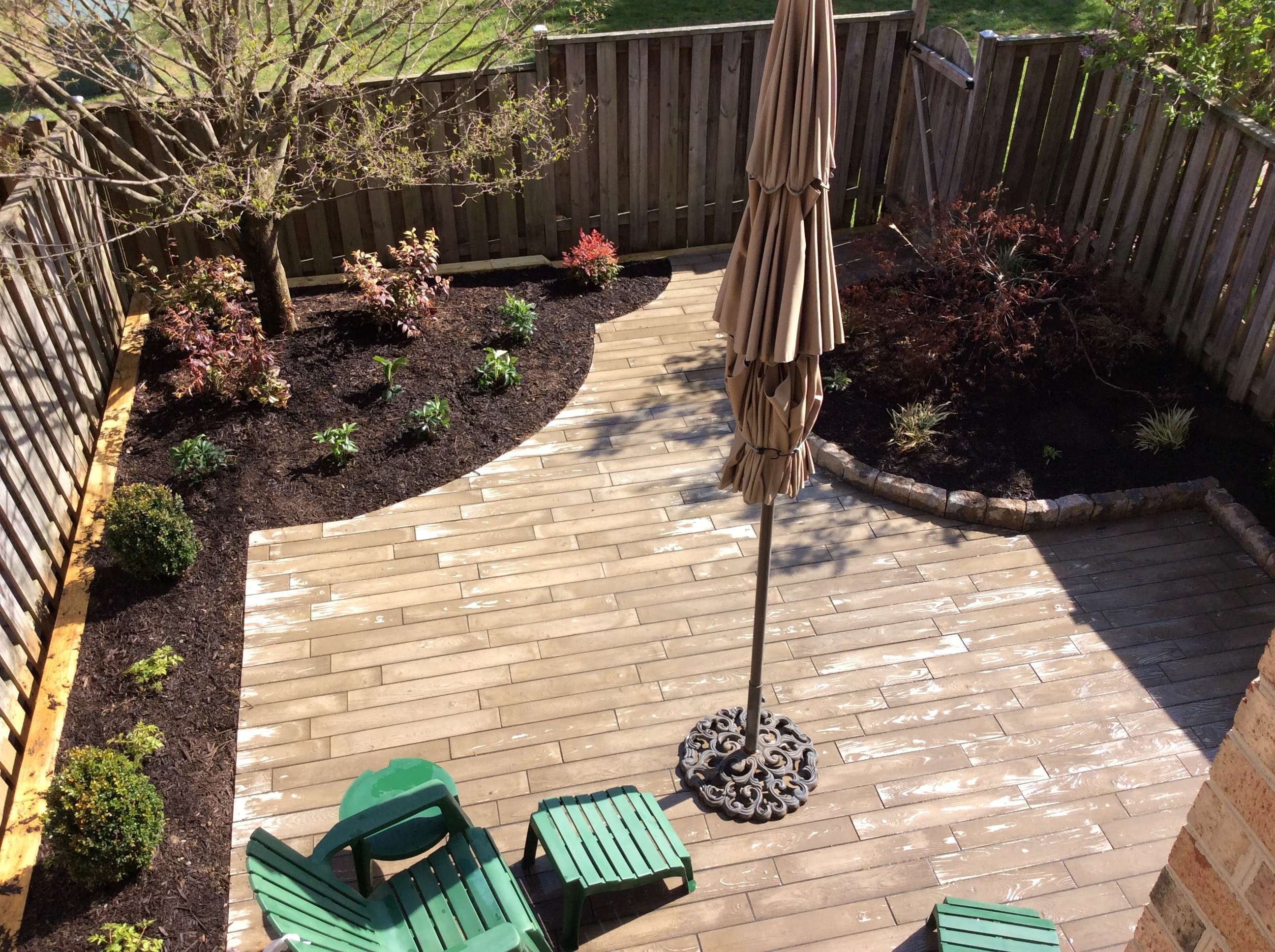 Paver to look like hardwood patio