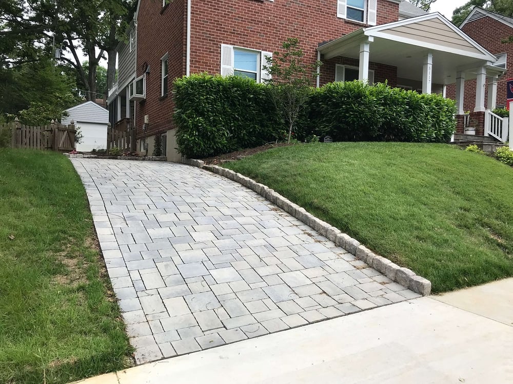 Eco-friendly permeable paver driveway