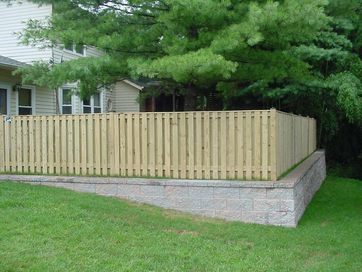 Fence in yard providing protection for pets