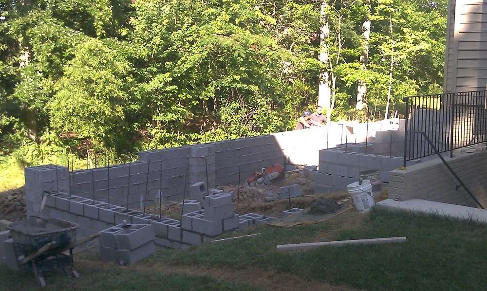 landscape project in progress in Alexandria, VA