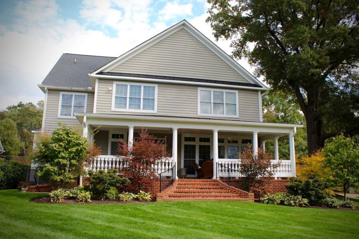 neat lawn with well maintained plantings 