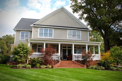 Beautiful lawn and landscape maintained by professionals