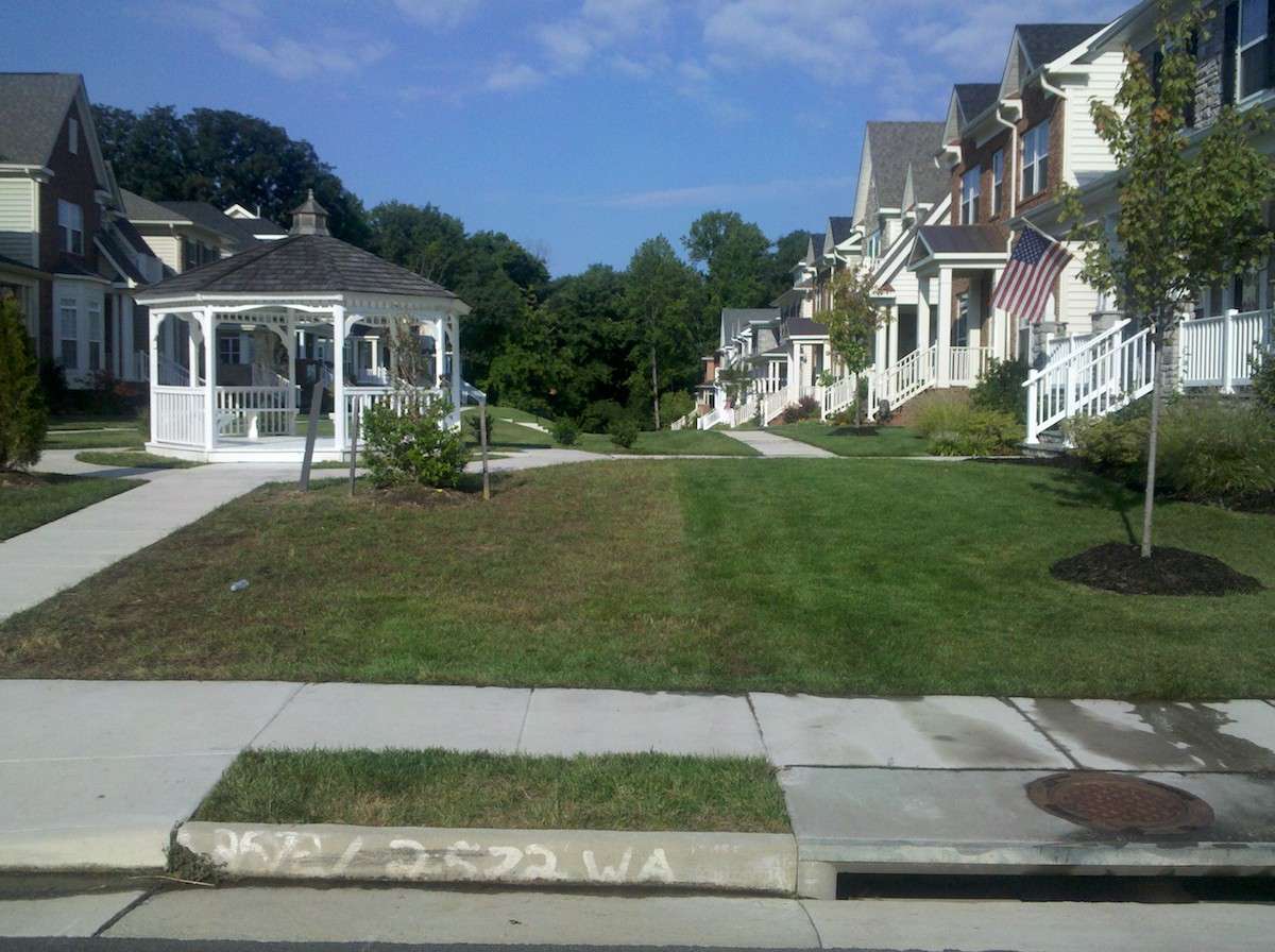 lawn with example of poor maintenance and proper maintenance