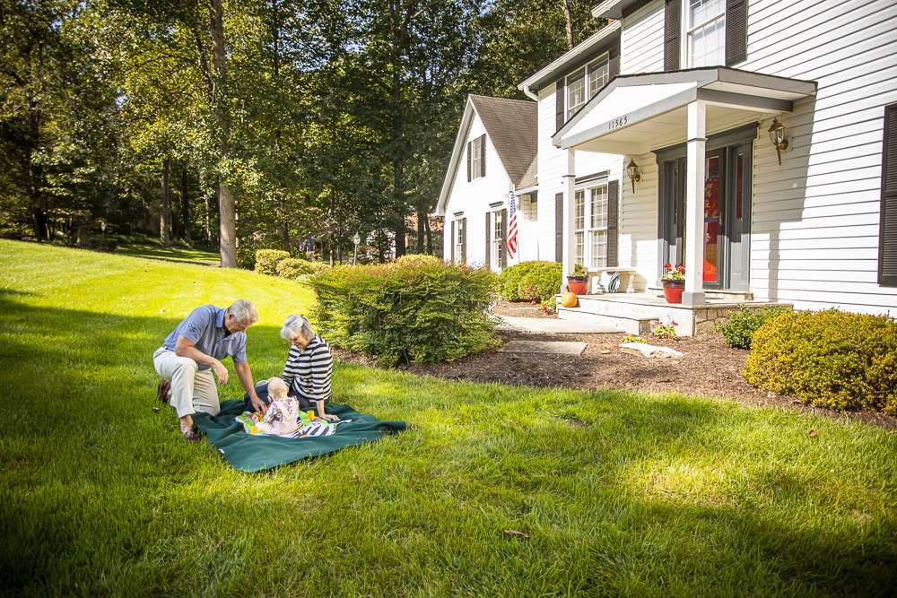 Customers enjoying their lawn