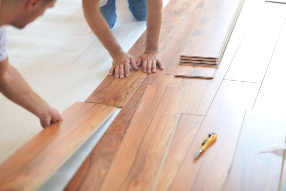 Kingstowne Home Services installing flooring