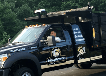 Kingstowne Crew Leader Joan Carlos driving truck