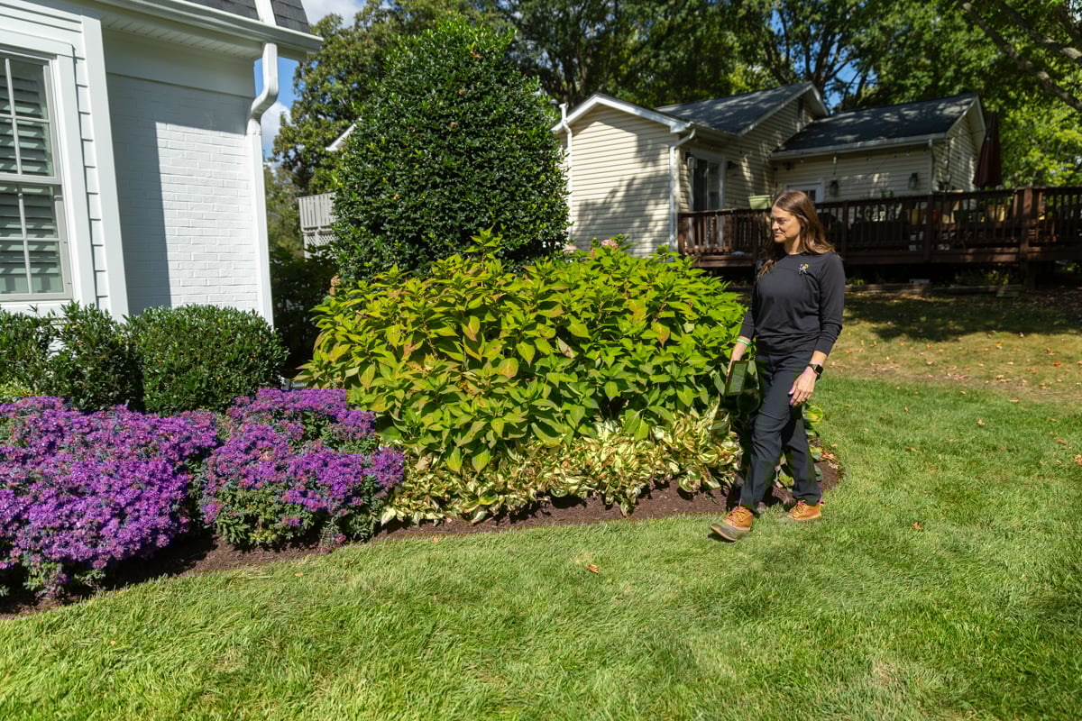 account manager designer inspecting yard walkthrough takeoff 11