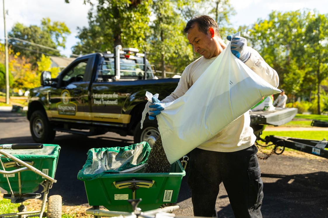 maintenance crew team lawn care fertilizer
