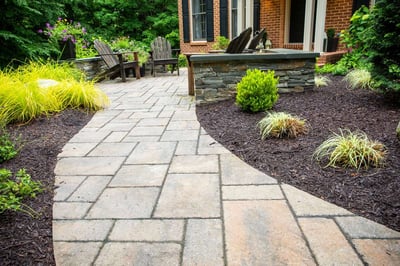 walkway and plants designed by walkway company in Virginia