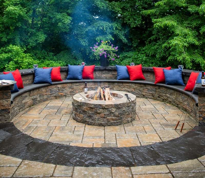 can you have a fire pit under a covered patio