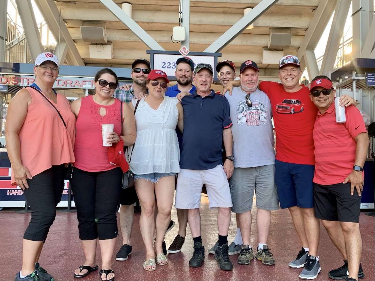 Tim Call at a Nationals game for his retirement party