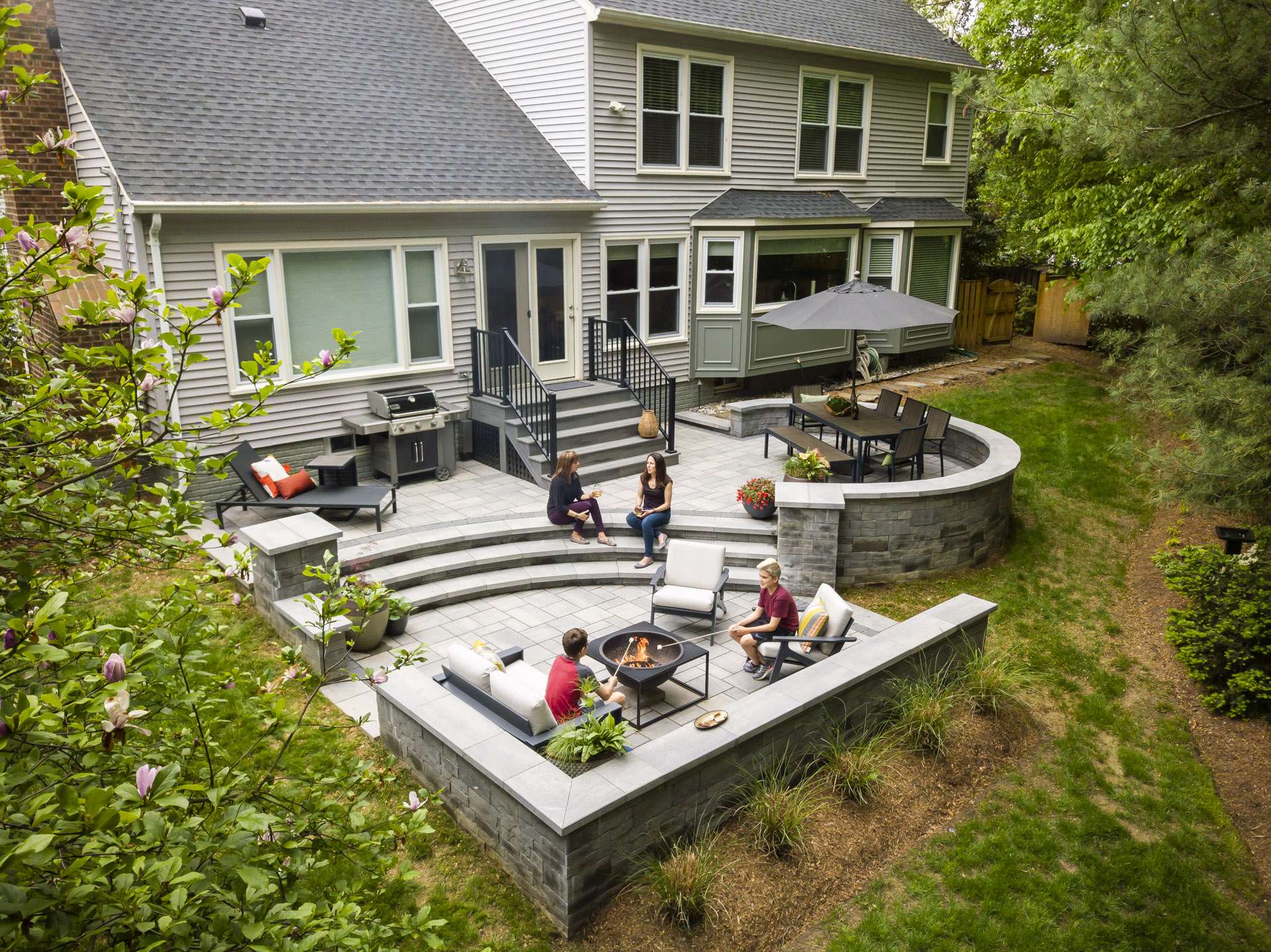 Nice patio and landscape in Northern Virginia