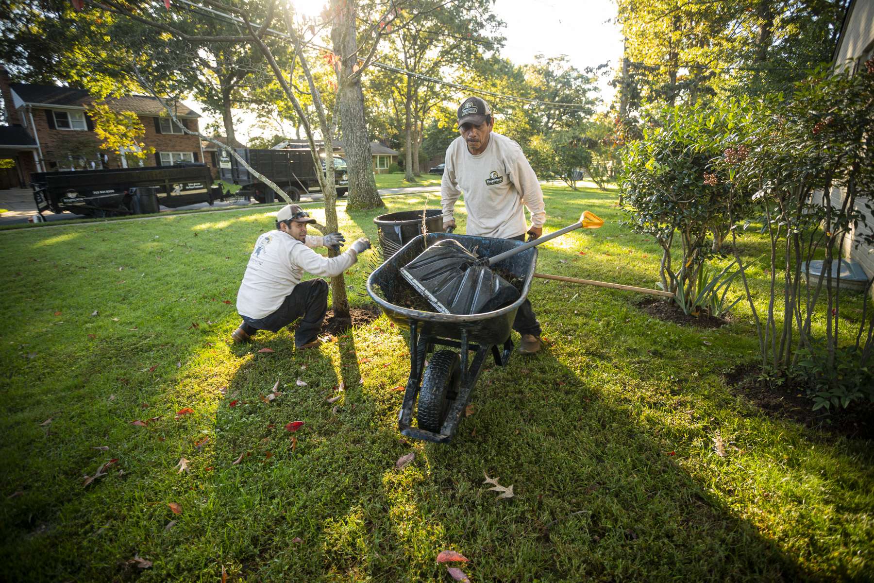 Team cleaning up after maintenance